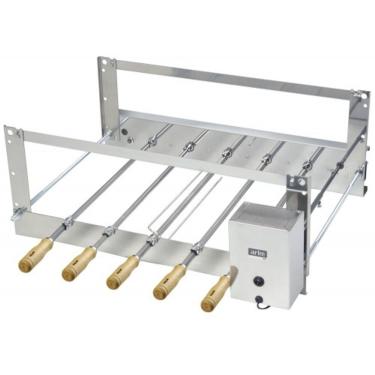 Imagem de Churrasqueira Giratória Rotativa 5 Espetos Aço Inox Bivolt Cris5 - Arke