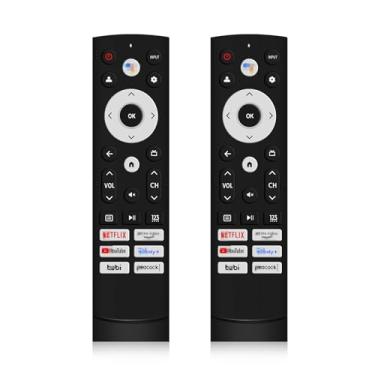 Imagem de Controle remoto de substituição de 2 peças para Hisense Smart Google TV, para Hisense UHD 4K ULED Google TVs, para Hisense Mini-LED ULED 4K Google TV Series (sem voz)