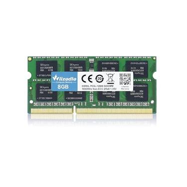 Imagem de Wlizedle Memória de laptop DDR3/DDR3L 8 GB 1600 MHz CL11 SODIMM RAM PC3-12800 /PC3L-12800 240 pinos 1,35 V/1,5 V PC memória para computador doméstico, verde