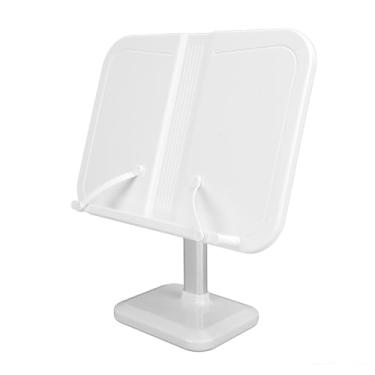 Imagem de Suporte para Livros de Leitura para Crianças, Estantes Com Clipe Elástico, Base Ponderada de Alumínio Com Ajuste de Múltiplos ângulos para Laptop (Branco)