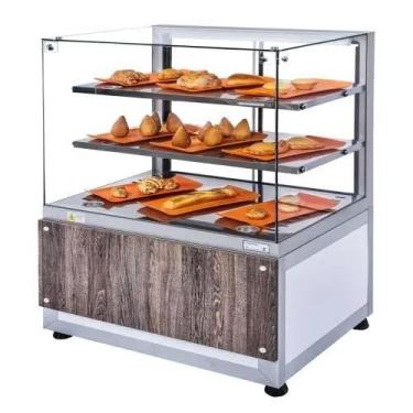Imagem de DBCQ1.0 - Balcão Quente Clean para salgados 1,0m Prata - 220V - Omega