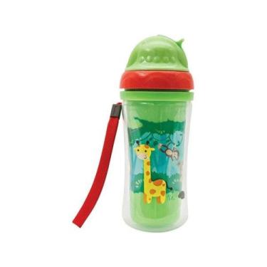 Imagem de Copo Infantil Antivazamento com Canudo e Tampa - 250ml Buba Animal Fun