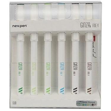 Imagem de Caneta Marcador Artistico Ginza Fineliner WILD Florest 6 Unidades Newp