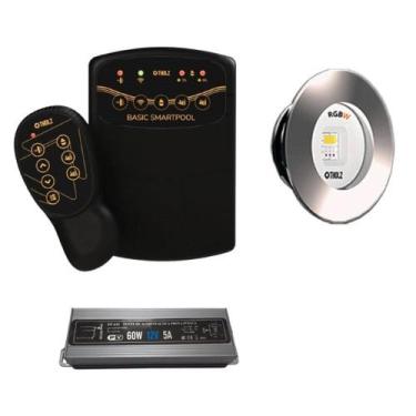 Imagem de 1x led slim rgbw 15w tholz + fonte 60w + basic smartpool, 15W