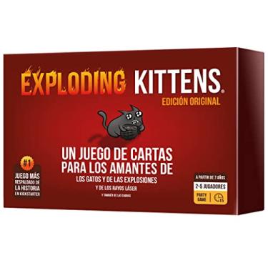 Imagem de Exploding Kittens | Exploding Kittens | Jogo de cartas para os amantes de gatos e explosões, 7 anos, 2 a 5 jogadores, 15 minutos por partida, espanhol