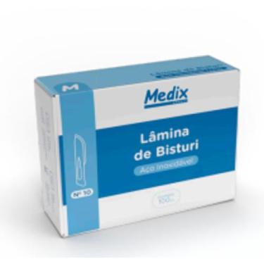 Imagem de Lâmina de Bisturi Aço Inoxidável - Caixa com 100 Unidades (Kit com 10 