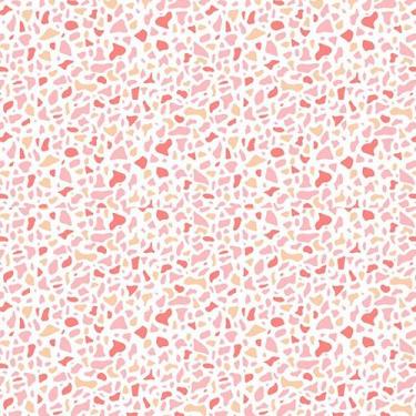 Imagem de Papel de Parede Terrazo Pedrinhas Rosas Feminino - GH Papel de Parede,