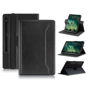 Imagem de Xuanbeier Capa para tablet Samsung Galaxy Tab S10 Plus/S9 FE Plus/S9 Plus 12,4/S8 Plus 5G/S7 Plus/S7 FE, capa protetora de visualização em vários ângulos com bolso, alça de mão e suporte para caneta,