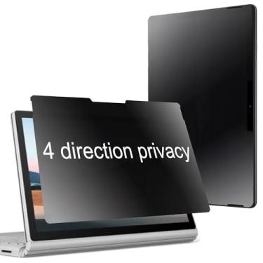 Imagem de BWEDXEZ Película de privacidade fosca de 360 graus para Microsoft Surface Book 3/Book 2/Book 34.3 cm Anti-Glare Anti-Spy 4 lados Anti-Peeping Soft Film