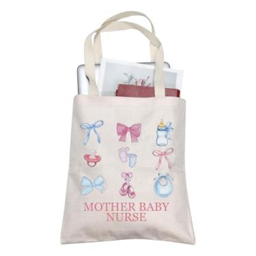 Imagem de Presente de enfermeira coquete mãe bebê enfermeira bolsa rosa laço mãe bebê RN presente pós-parto RN enfermeira bolsa de enfermeira presente para trabalho, Bolsa Mother Baby Nurse
