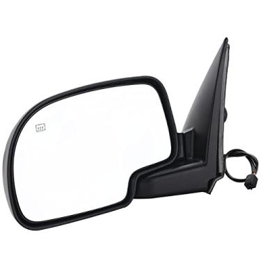 Imagem de ZAPOSTS Espelho retrovisor lateral de substituição adequado para Chevy Silverado 1999-2002 1500 2500 HD 3500 HD, GMC Sierra 1500 2500 HD, GMC Yukon/Yukon XL 1500, preto, ajustável, aquecido, manual, dobrável, lado do motorista