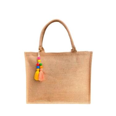 Imagem de Bolsa De Praia Juta Ecológica Praia Verão Estilosa Feminina - Bogu By 