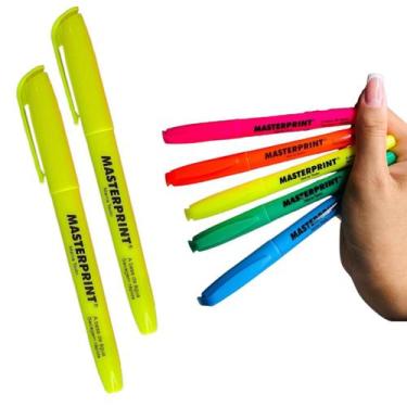 Imagem de Kit Marca Texto Cor Amarelo Neon Com 2 Unidades Masterprint Grifa Dest