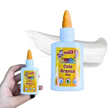 Imagem de Cola Líquida Branca Escolar 40g Com Bico Aplicador Radex Heróis - Cola