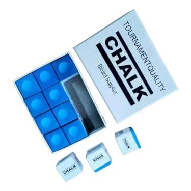 Imagem de Pegciuho 12x Giz de Bilhar Giz de Bilhar Acessório Prático E Durável para Tacos de Bilhar Pontas de Taco Acessórios de Bilhar para Tacos, Azul