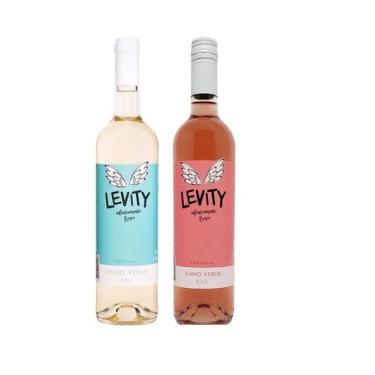 Imagem de Kit Vinho Português Levity Branco + Rosé Meio Seco 750ml cda