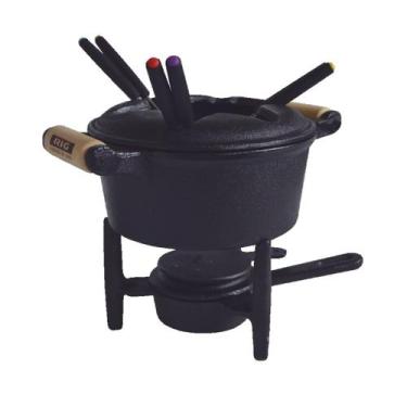 Imagem de Panela de Fondue a Álcool Completo em Ferro Fundido 18cm - Rig Fundido