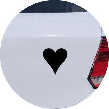 Imagem de Adesivo de Carro Naipe De Copas Cartas Baralho - Cor Preto - Melhor Ad