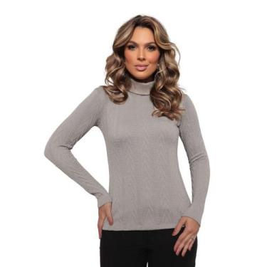 Imagem de Blusa Feminina Cacharrel Tricô Manga Longa Tendência Outono Inverno - 