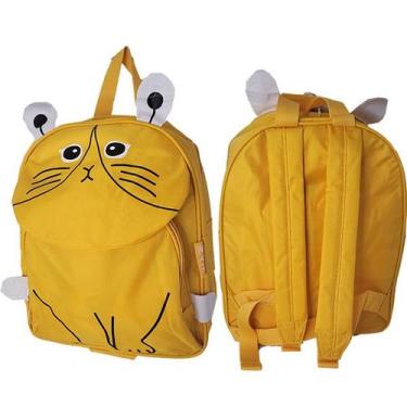 Imagem de Mochila Escolar Infantil Gato Fofurinha CG31516 - BY PLAT1, amarelo