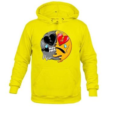 Imagem de Moletom Algodão Inverno Emoji Coração - Surprass, Amarelo, G