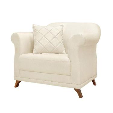 Imagem de Poltrona Decorativa Estofada Sala Quarto Escritório Leitura Fiorela - 