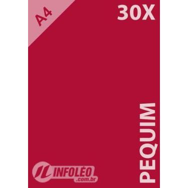 Imagem de 30 Folhas Papel Color Plus A4 180g Pequim (vermelho Escuro)