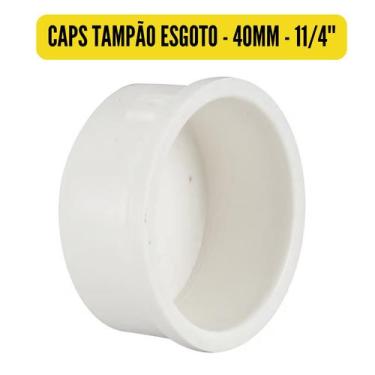Imagem de Conexões de Esgoto 40mm 1 1/4 Branco/Cotovelo/Luva/Tee/Caps/Junção/Cot