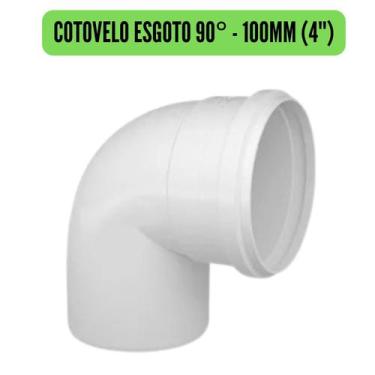 Imagem de Conexões de Esgoto 100mm 4" Branco/Cotovelo/Luva/Tee/Caps/Junção/Luva 