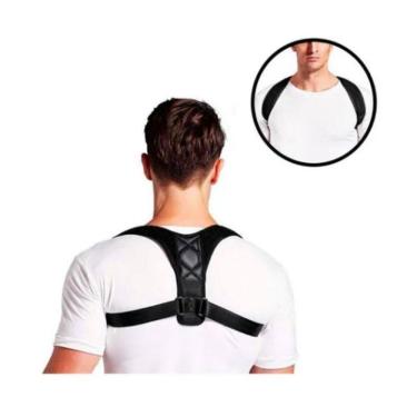 Imagem de Cinta Corretor Postura Costas Ombro Colete Corrigir Trabalho