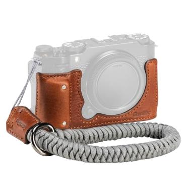 Imagem de SMALLRIG Kit de meia capa de couro X-M5 para FUJIFILM X-M5, incluindo meia capa de couro, alça de pulso, material de couro genuíno, portátil e protetor (marrom) - 4880