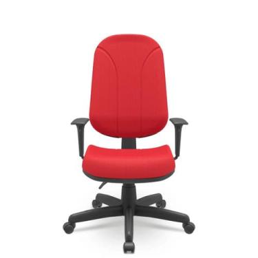 Imagem de Cadeira Presidente Operativa Poliéster Giratória c/ Braços Reguláveis 