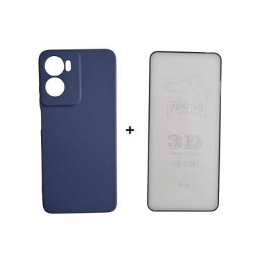 Imagem de Capa Capinha Case Aveludada + Película 3D Vidro Para Motorola Moto G05