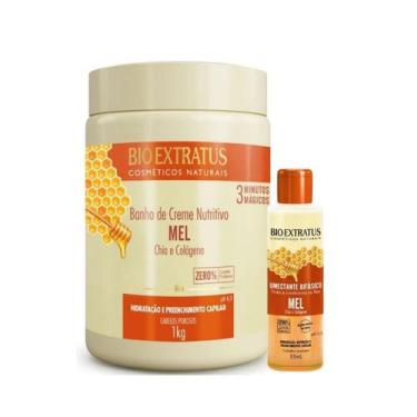 Imagem de Kit Banho de Creme Mel Bio Extratus 1 Kg +Umectante Bifásico