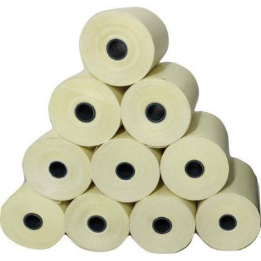 Imagem de Kit 30 Bobinas Térmicas Pdv 80X30 Amarelas Impressora