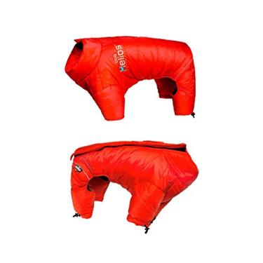 Imagem de Jaqueta DOGHELIOS 'Thunder-Crackle' de corpo inteiro Waded-Plush ajustável e reflexiva 3M para cães de estimação com tecnologia Blackshark grande, vermelha granadina