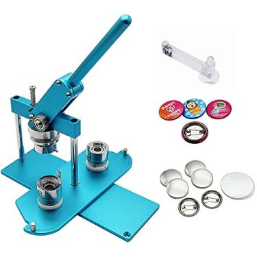 Imagem de ChiButtons Kit de máquina de fazer botões métricos Pro 25 mm (1") B400 | Prensa para artesanato totalmente em metal com 500 conjuntos de componentes, cortador circular ajustável e moldes | Botões