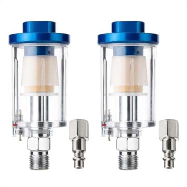 Imagem de Loyzen Secador de ar e separador de óleo de água para compressor, com plugue de acoplador de ar, filtro de umidade em linha NPT de 1/10.2 cm para pistolas de tinta spray, ferramentas pneumáticas e