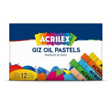 Imagem de Giz óleo Pastel Acrilex - 12 Cores