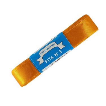 Imagem de Fita de Cetim Trader 15mm N3 com 10 Metros, COR 25 LARANJA, 10 Metros
