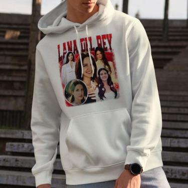 Imagem de Moletom Canguru Unissex Lana Del Rey Grapgic Red Cantoria Americana Po