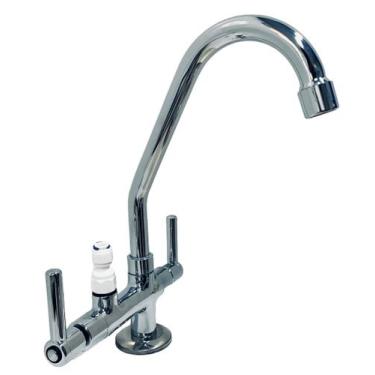 Imagem de Torneira com Saida para Purificador de Agua Cozinha Bancada - MR BANHO