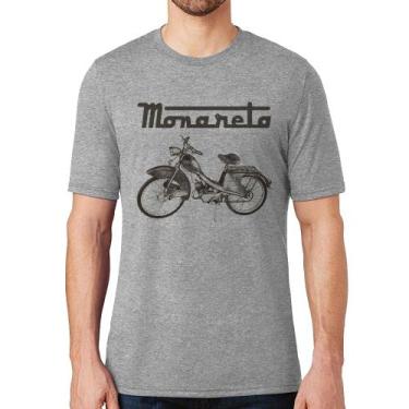 Imagem de Camiseta Ciclomotor Monareta - Foca na Moda, Cinza, GG