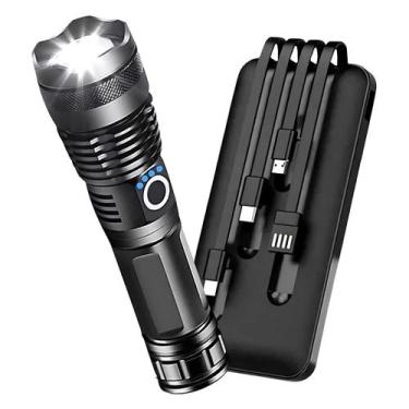 Imagem de Lanterna tática Militar Zoom 200X Ajustável 10K / Carregador portátil 