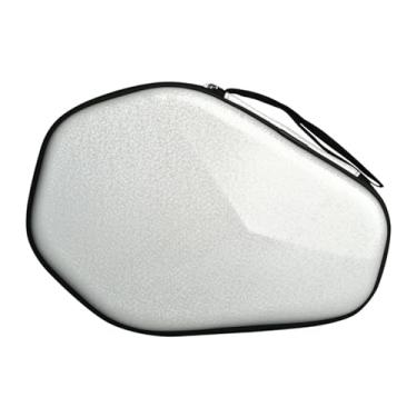Imagem de rockible Tênis de tênis de mesa Tampa de raquete, segure 2 pás portador de pás prático Eva Pickleball Racket Capa Ping Pong Paddle Case para Outdoor, Branco