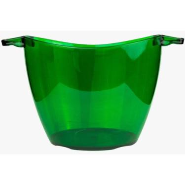 Imagem de Balde Gelo Oval Champanheira Acrílico 5L Verde Escuro 01 un - PB Festa