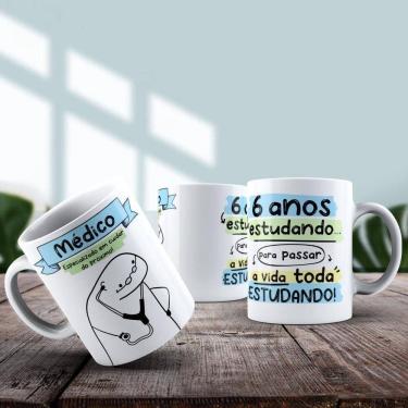 Imagem de Caneca De Porcelana 325ml Flork Profissões Masculino Médico