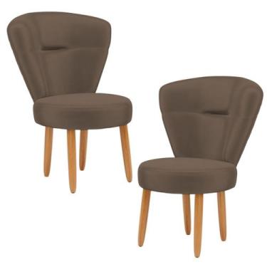 Imagem de Kit 2 Cadeiras Decorativa para Penteadeira Maquiagem Sala de Jantar Ca