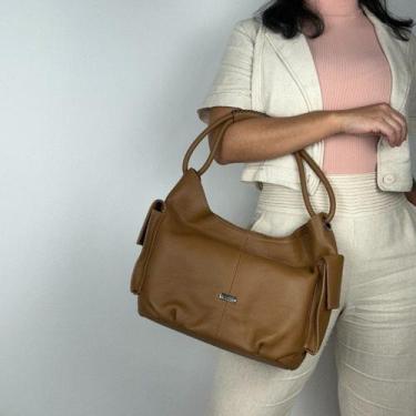Imagem de Bolsa recuo em couro legitimo b.1087, Caramelo