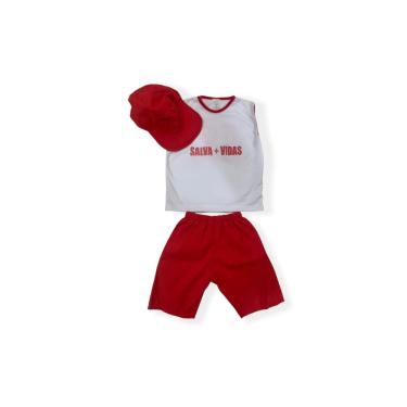 Imagem de Fantasia Salva Vidas Infantil Menino Profissão Life Guard Masculino Carnaval Bloquinho